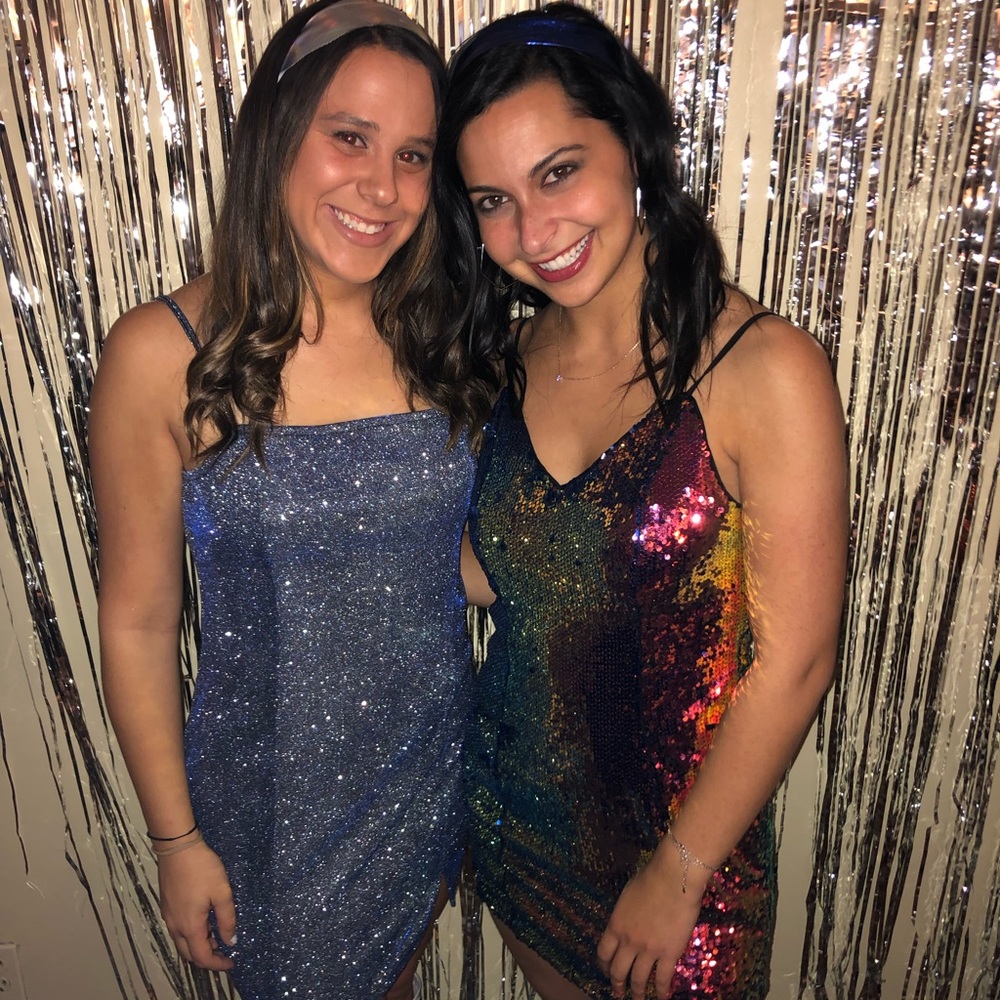 Blue Sequin Dress